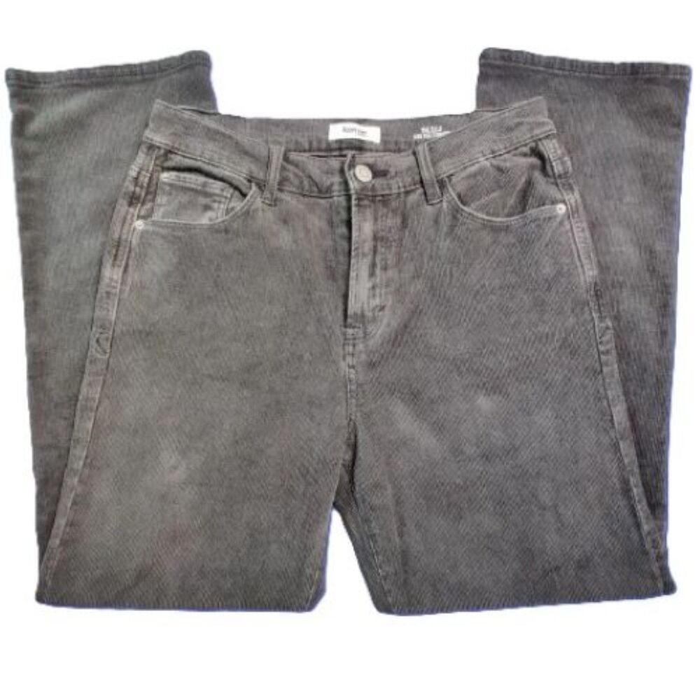 Kensie Ella High Rise Straight Gray Corduroy Jeans Women’s Size 6/28 Stretch